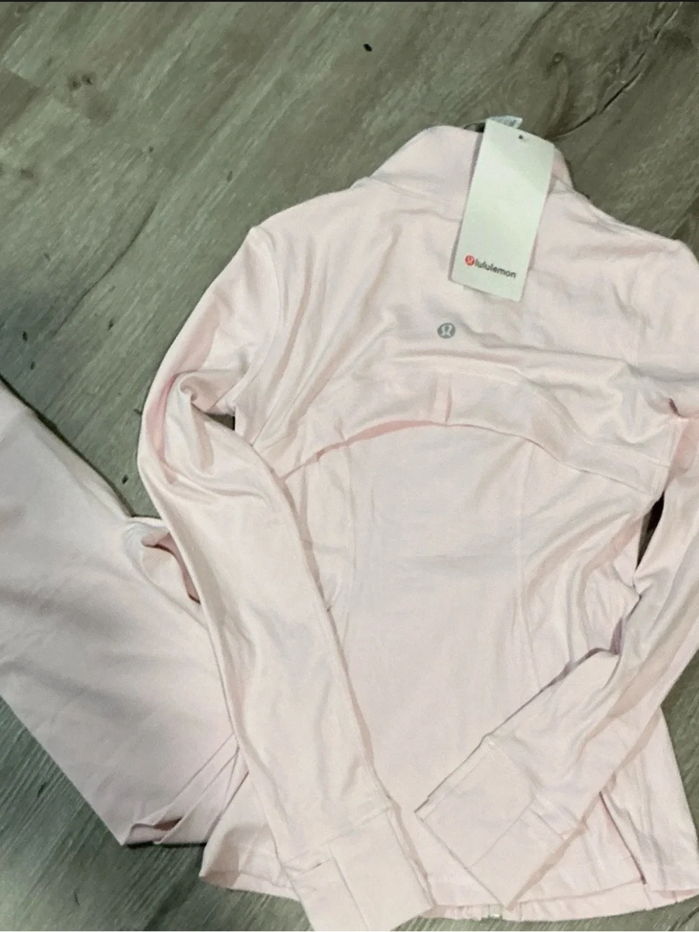 lululemon athletica Light Pink Zip-Up Bodysuit set